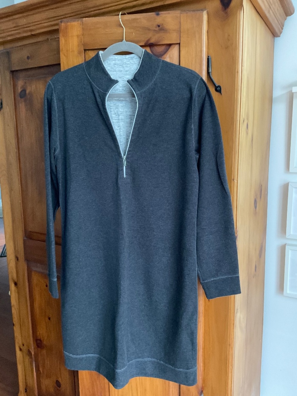 Tommy Bahama grey sporty quarter zip reversible dress